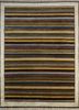 skwl-163 vibrant yellow/cloud white beige and brown wool hand knotted Rug