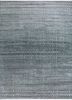 skwl-253 forest green/oyster grey and black wool hand knotted Rug