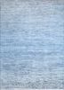 skwl-253 inky sea/gray blue wool hand knotted Rug