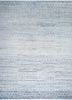 skwl-253 white/medium blue grey and black wool hand knotted Rug