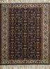 SKWL-30 Ebony/White grey and black wool hand knotted Rug