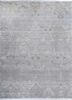 skws-104 ashwood/silver gray grey and black wool and silk hand knotted Rug