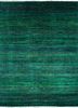 skws-108 charcoal slate/antique green green wool and silk hand knotted Rug
