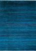 skws-108 charcoal slate/siam blue blue wool and silk hand knotted Rug