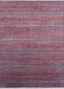 skwv-26 aruba blue/red oxide grey and black wool and viscose hand knotted Rug