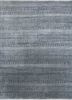 skwv-26 charcoal slate/charcoal slate grey and black wool and viscose hand knotted Rug