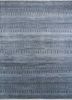 skwv-26 liquorice/white grey and black wool and viscose hand knotted Rug