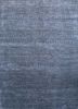 skwv-26 marine blue/stone gray blue wool and viscose hand knotted Rug