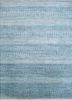 skwv-26 seaside blue/dark ivory blue wool and viscose hand knotted Rug