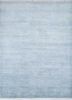 skwv-26 ice blue/dark denim blue wool and viscose hand knotted Rug
