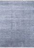 skwv-26 sea green/skyline blue grey and black wool and viscose hand knotted Rug