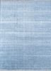skwv-26 smoke blue/white blue wool and viscose hand knotted Rug