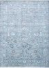 gulnar blue wool and viscose hand knotted Rug - HeadShot