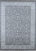 skwv-53 soft gray/white grey and black wool and viscose hand knotted Rug