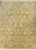 slr-28 chartreuse/chartreuse gold wool and silk hand knotted Rug