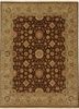 spr-01 tobacco/light green red and orange wool hand knotted Rug