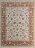 spr-11(cs-01) antique white/copper tan ivory wool hand knotted Rug