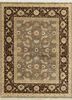 spr-17 gray brown/cocoa brown beige and brown wool hand knotted Rug