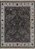 spr-28 gun metal/ivory blue wool hand knotted Rug