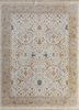 spr-28 white/silky beige beige and brown wool hand knotted Rug
