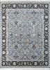 spr-28 deep blue/liquorice grey and black wool hand knotted Rug