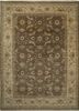 spr-45 gray brown/sand beige and brown wool hand knotted Rug
