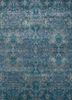 srb-155 denim blue/teal ivy blue wool and bamboo silk hand knotted Rug