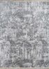 srb-158 white/white grey and black wool and bamboo silk hand knotted Rug