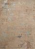 unstring by kavi beige and brown wool and bamboo silk hand knotted Rug - HeadShot