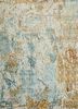 SRB-703 Antique White/Jamaican Aqua ivory wool and bamboo silk hand knotted Rug