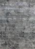 srb-705 nickel/liquorice grey and black wool and bamboo silk hand knotted Rug