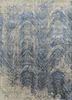 srb-9002 classic gray/skyline blue grey and black wool and bamboo silk hand knotted Rug