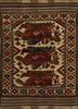 svtd-33 light camel/red beige and brown wool hand knotted Rug