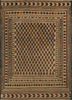 svtd-47 mocha/ribbon red  wool hand knotted Rug