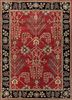 TAC-966 Red/Ebony red and orange wool hand tufted Rug