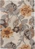taq-113 white/nickel beige and brown wool and viscose hand tufted Rug