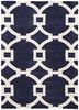 taq-193 deep navy/white blue wool and viscose hand tufted Rug