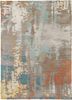 TAQ-4306 Antique White/Light Turquoise ivory wool and viscose hand tufted Rug