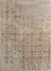 TAQ-639 Antique White/Warm Spice ivory wool and viscose hand tufted Rug