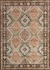 TLA-4053(CM-01) Cloud White/Burnt Red ivory wool hand tufted Rug