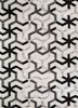 tnq-209 white/black olive ivory wool and viscose hand tufted Rug