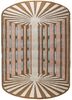 Pink Illusion ivory wool and viscose hand tufted Rug