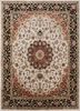 top-1504 antique white/ebony ivory wool and viscose hand tufted Rug
