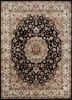 top-1504 ebony/antique white grey and black wool and viscose hand tufted Rug