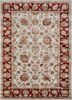 top-1506 antique white/red ivory wool and viscose hand tufted Rug