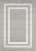 TRA-13335 Antique White/White ivory wool and viscose hand tufted Rug