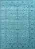 tra-13364 light turquoise/deep teal blue wool and viscose hand tufted Rug