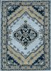 TRA-13445 Pearl Blue/Medieval Blue blue wool hand tufted Rug