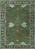 tra-13503 burnt olive/deep green green wool and viscose hand tufted Rug