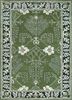 tra-13503 burnt olive/forest green green wool and viscose hand tufted Rug